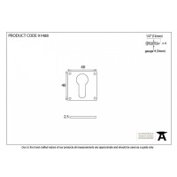 External Beeswax Avon Euro Escutcheon